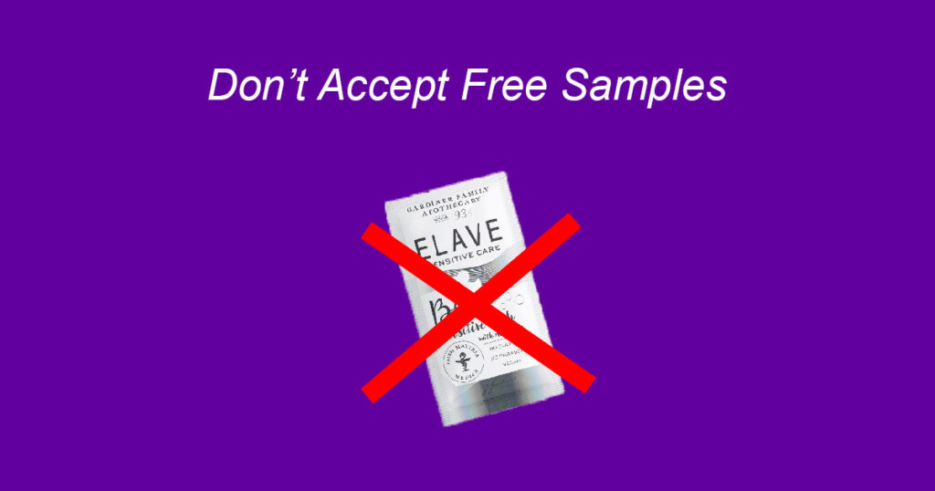 dont accept free sample